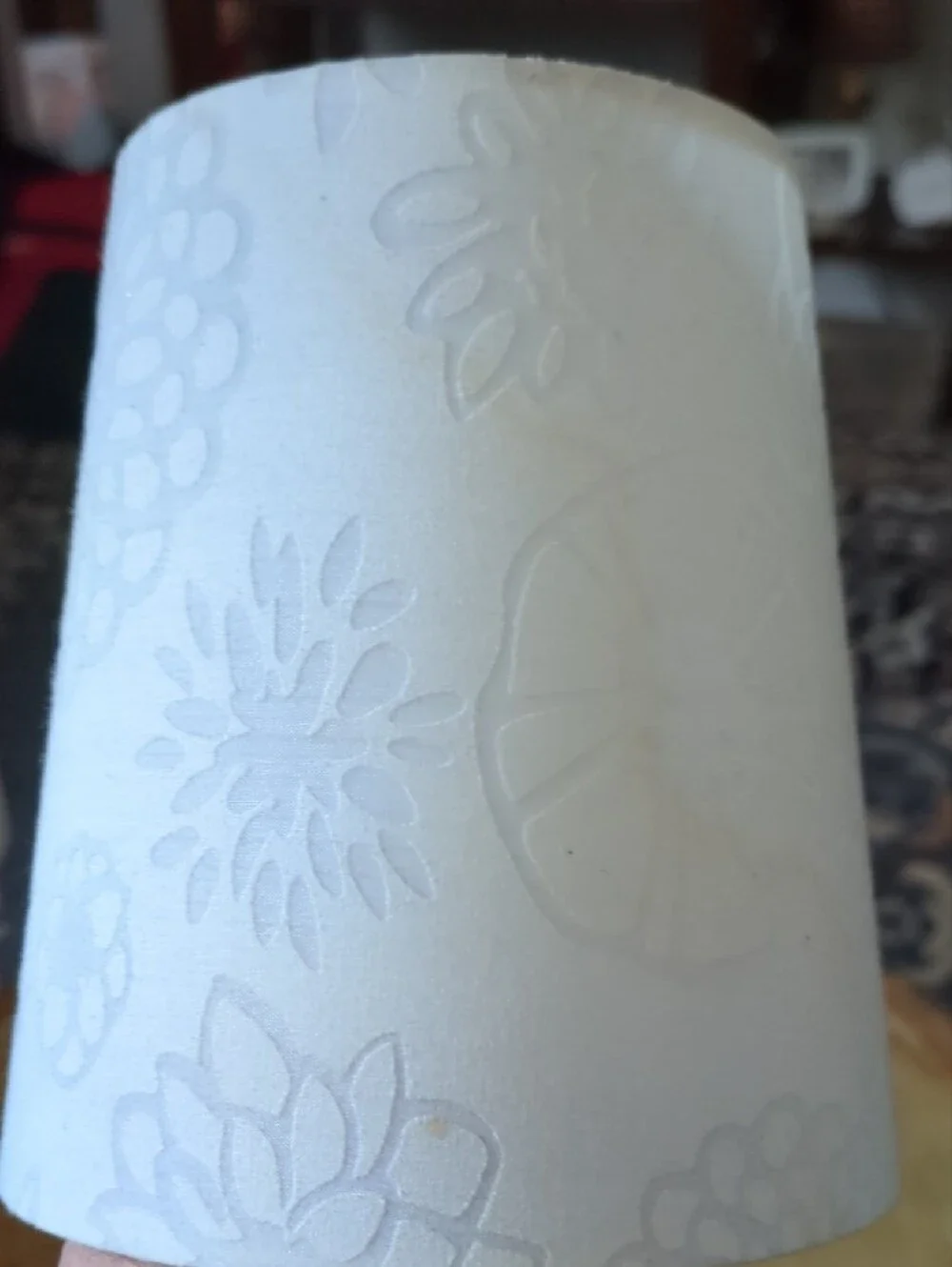 IKEA White Floral Pattern Tapered Lamp Shade 4 X 6 X 5.5